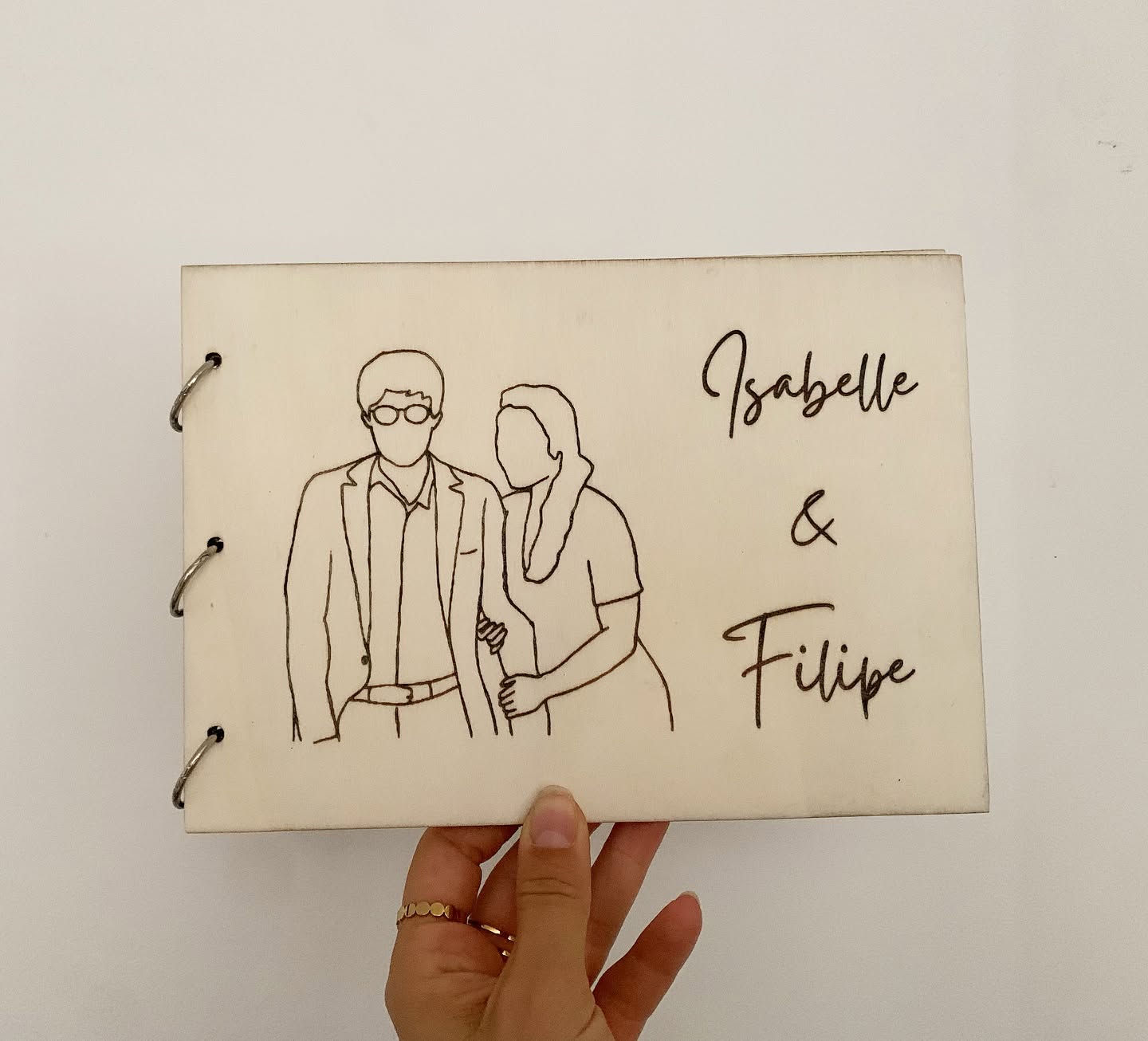 Caderno A5 com foto e nomes