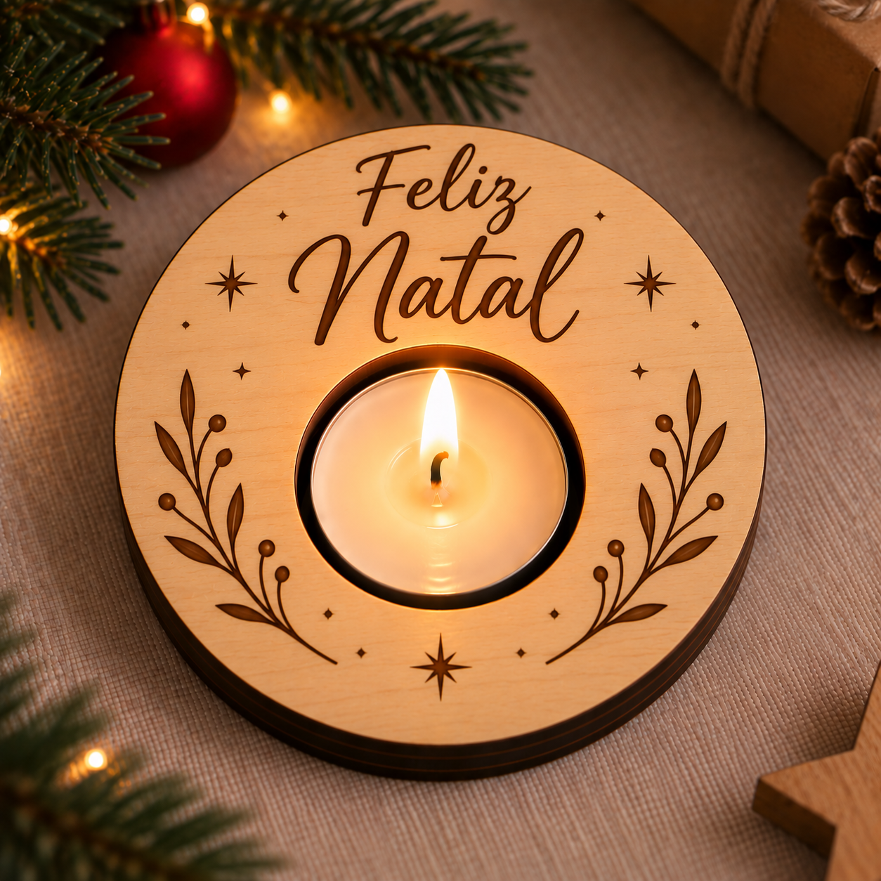 Suportes de vela de Natal personalizados