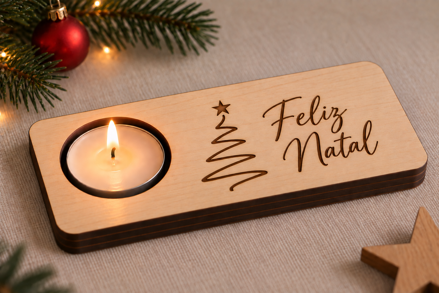 Suportes de vela de Natal personalizados
