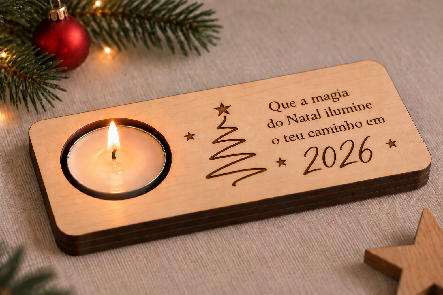 Suportes de vela de Natal personalizados