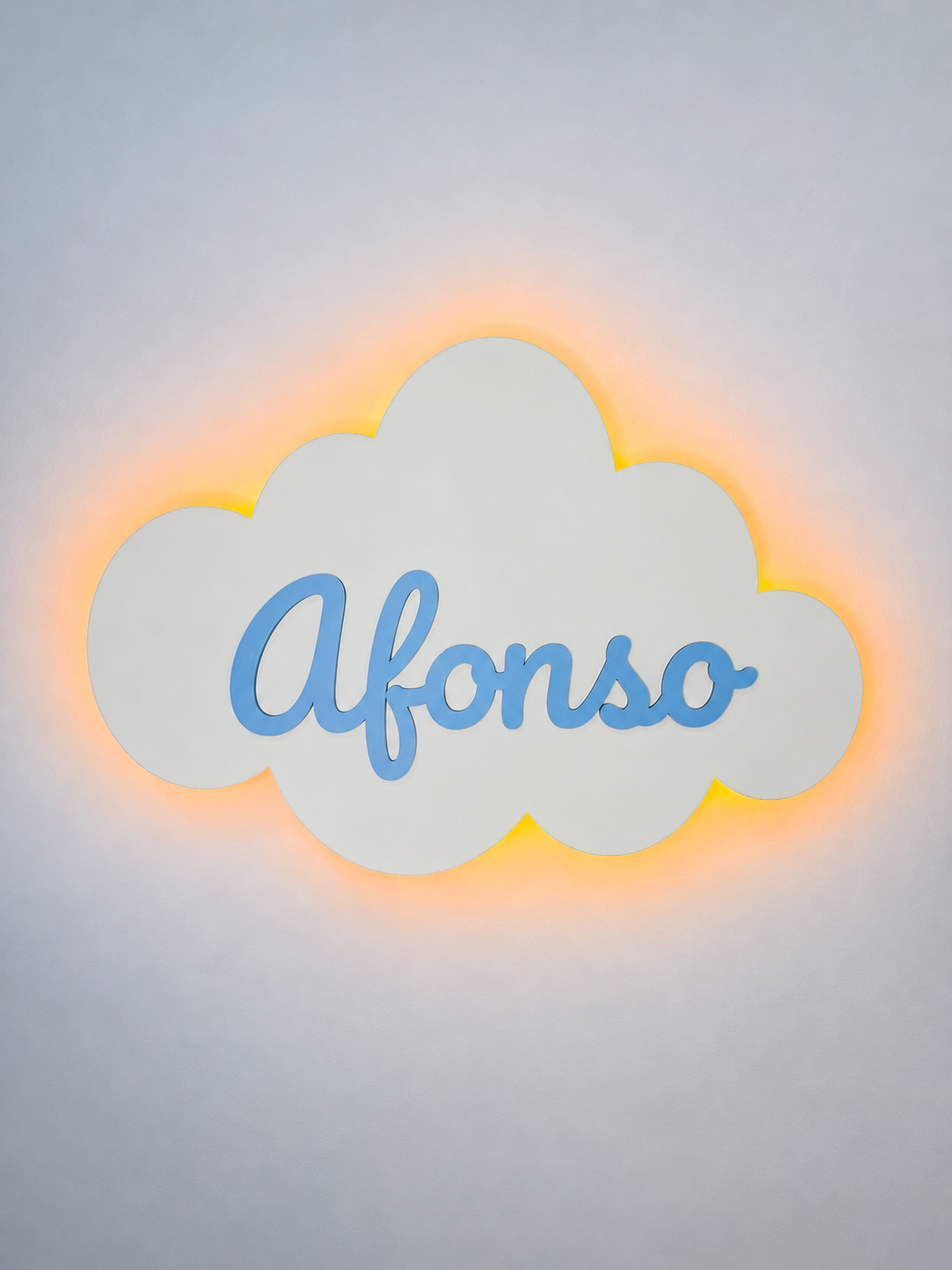 Quadro luminoso com nome 30x40 cm