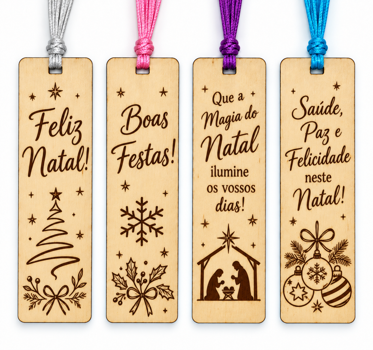 Marcadores de livro de Natal personalizados
