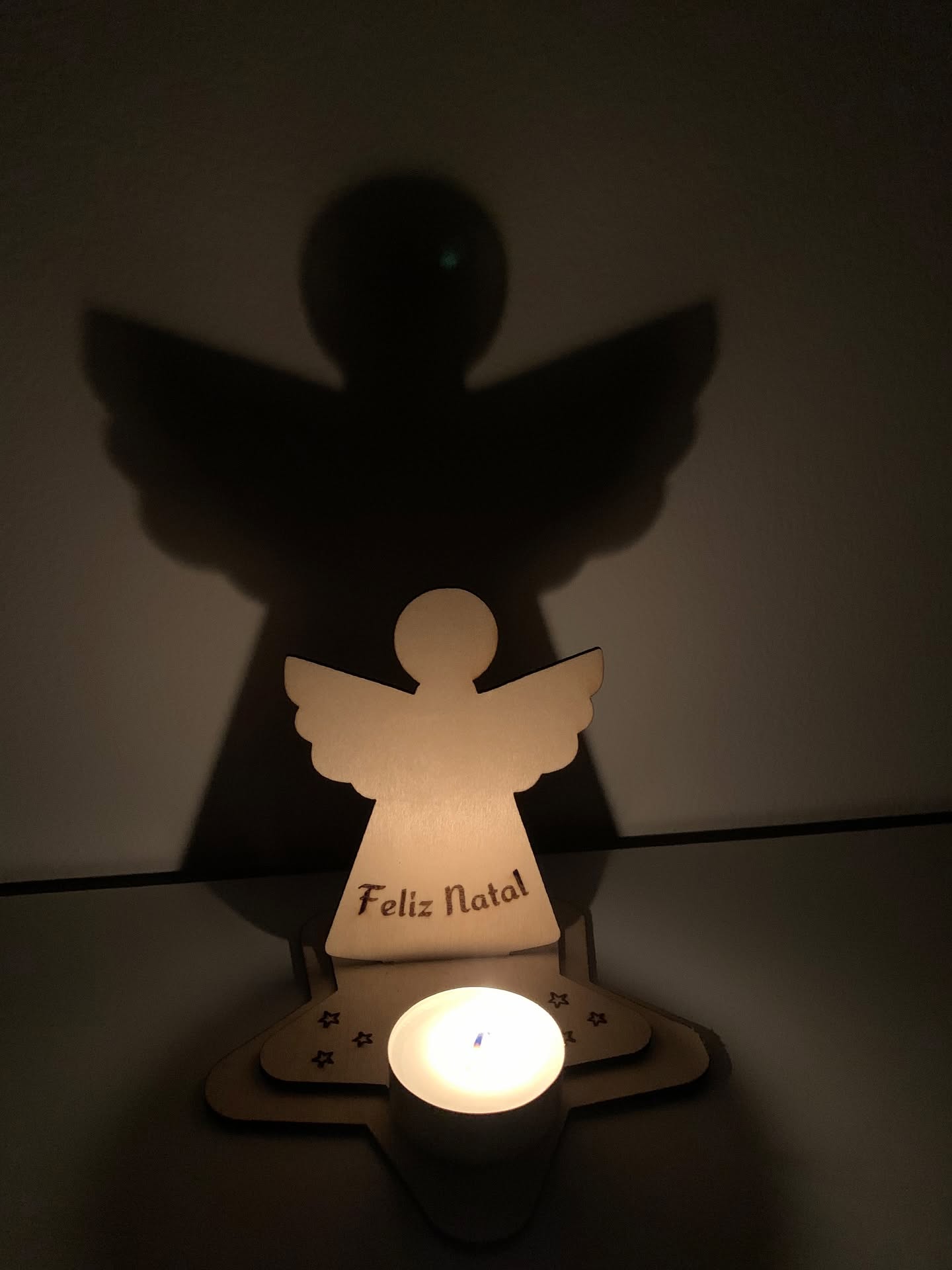 Porta-velas de Natal com sombras