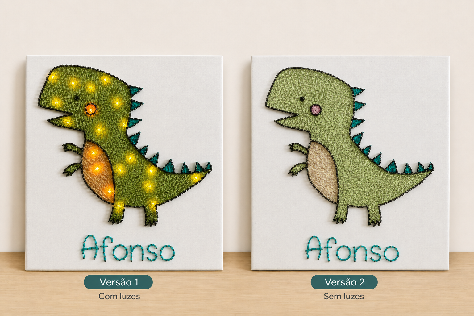 Quadros string art com nome 40x30 cm
