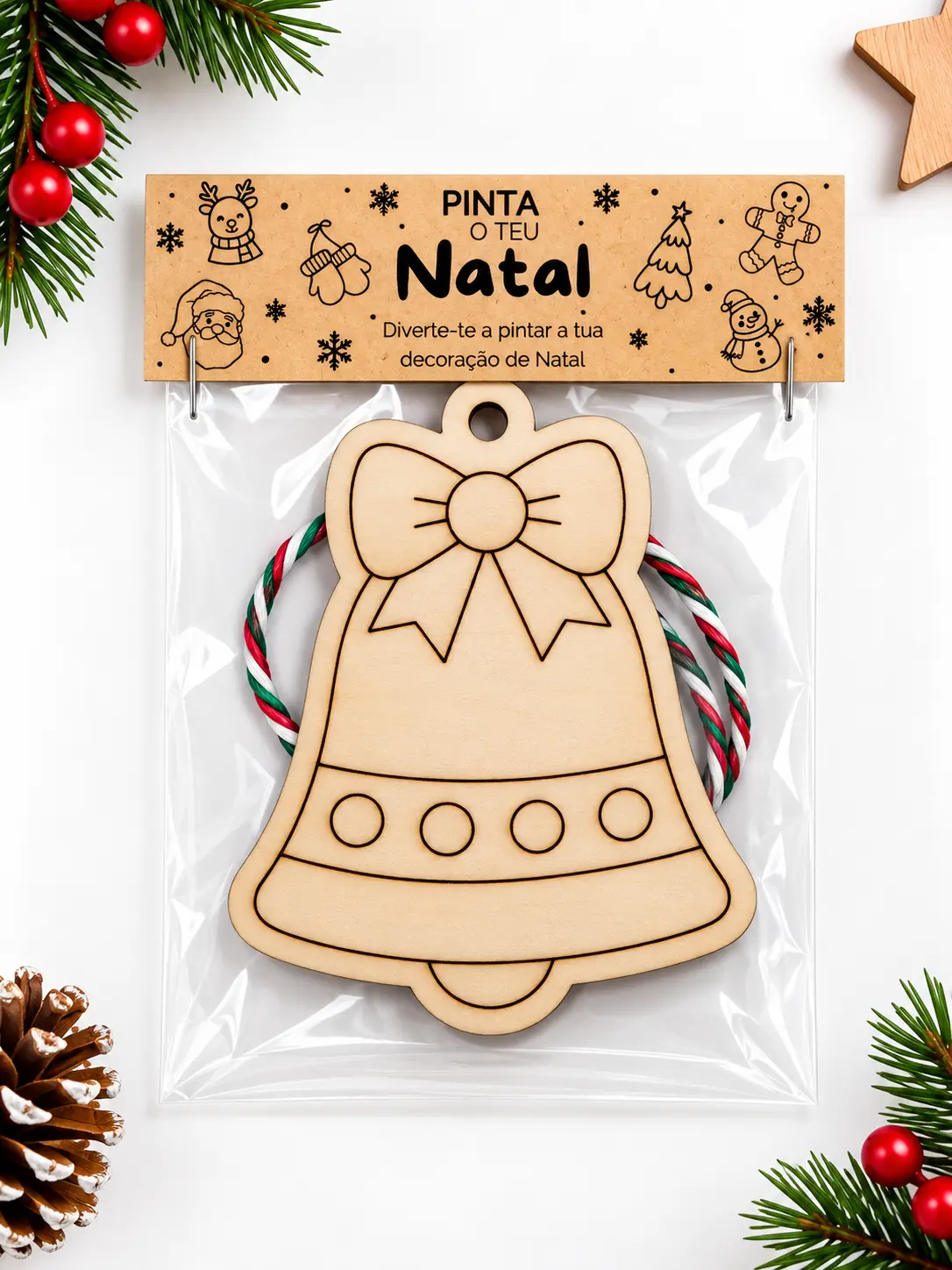 Enfeites de Natal para colorir