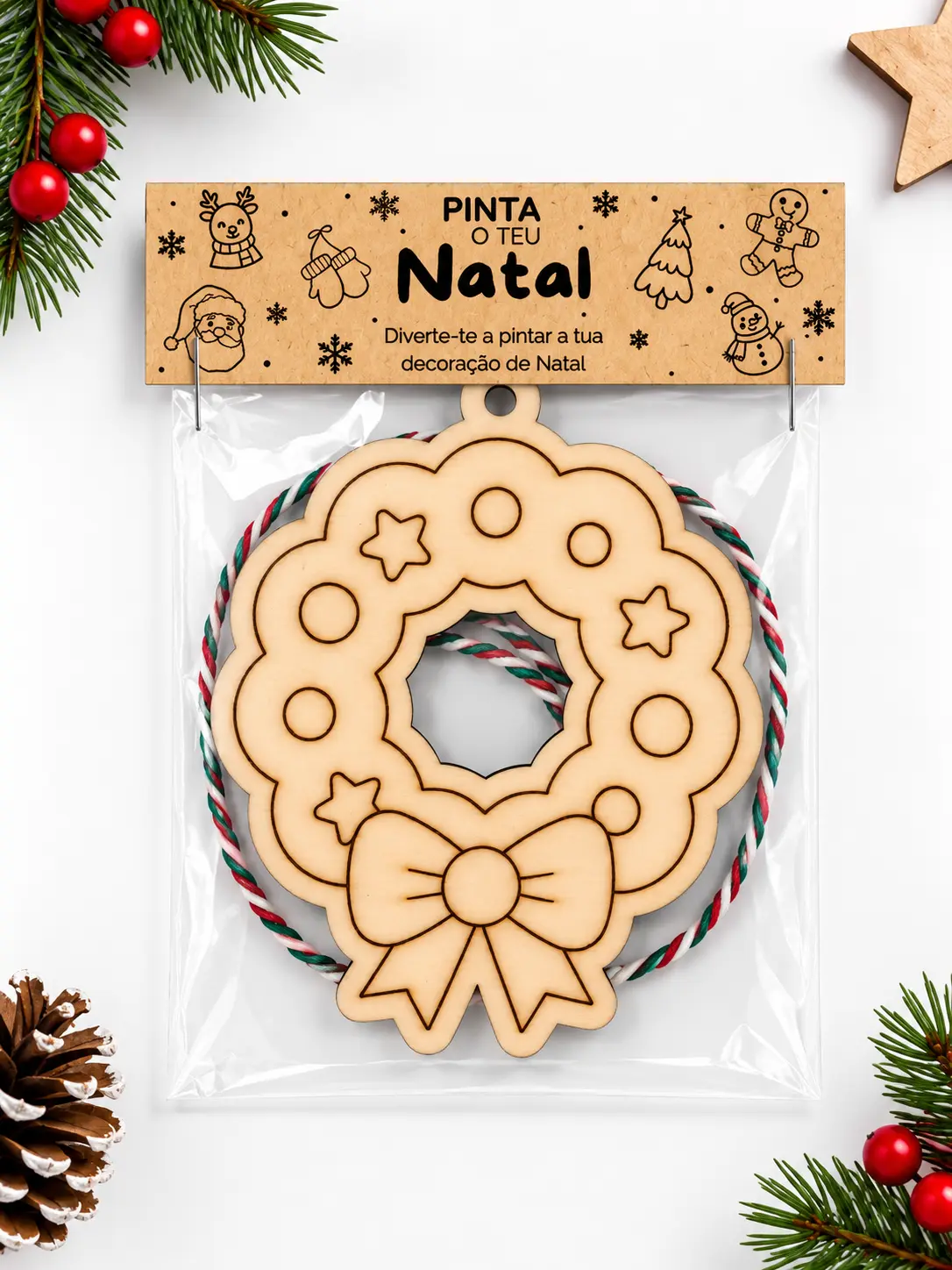 Enfeites de Natal para colorir