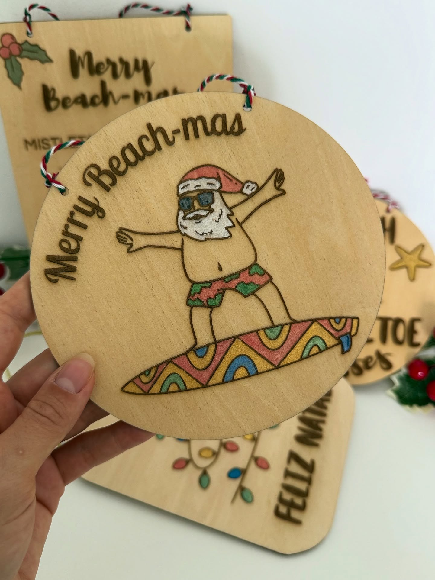 Placas decorativas de Natal