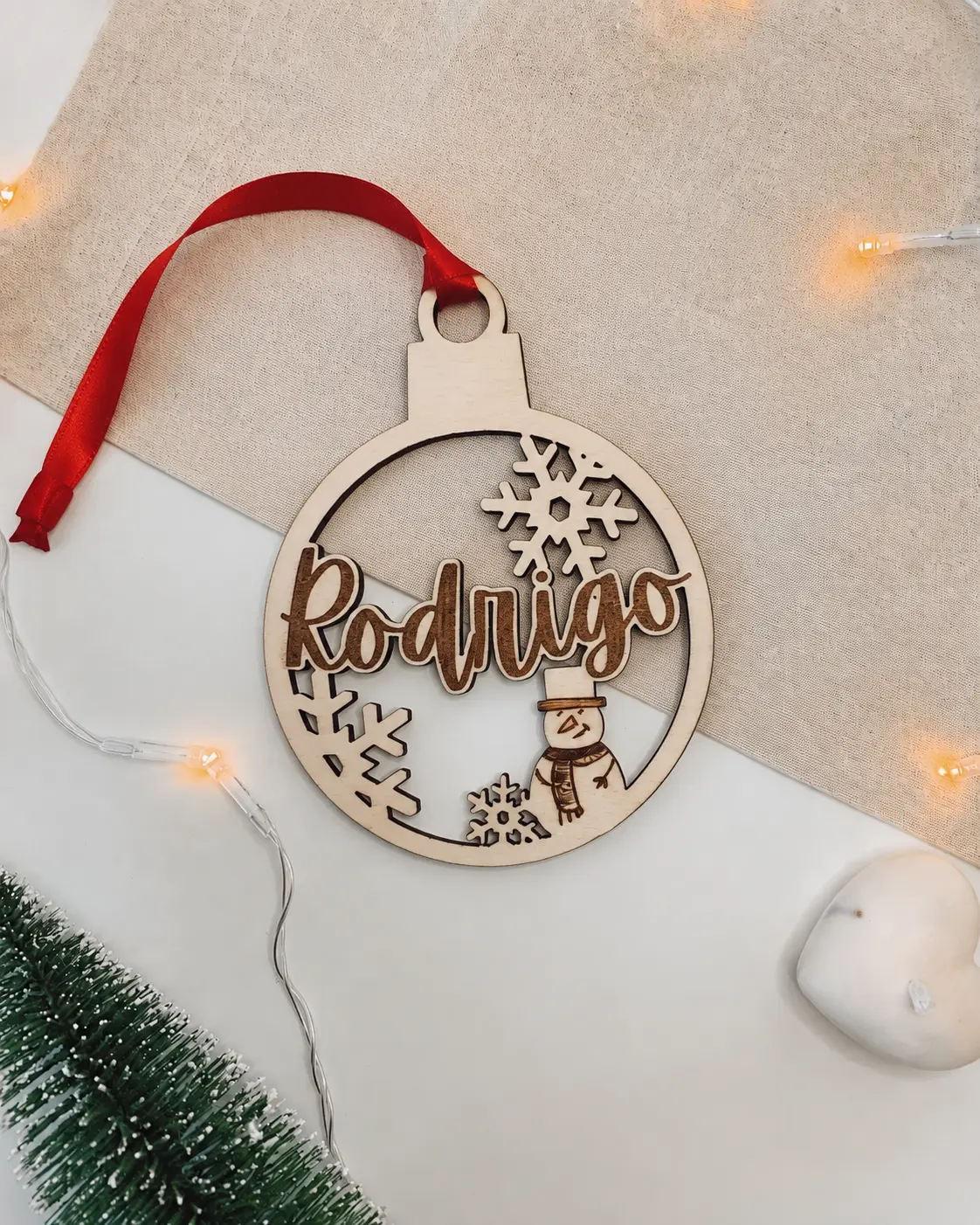 Bolas de Natal personalizadas com nome