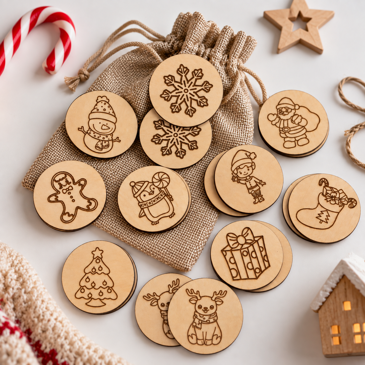 Jogo de memória infantil edição Natal — 10 pares