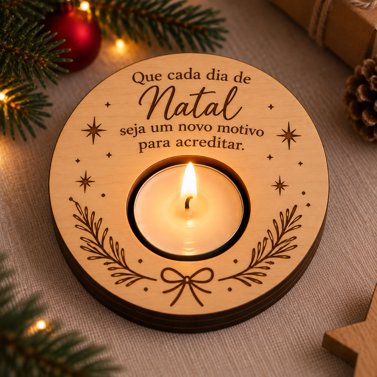 Suportes de vela de Natal personalizados