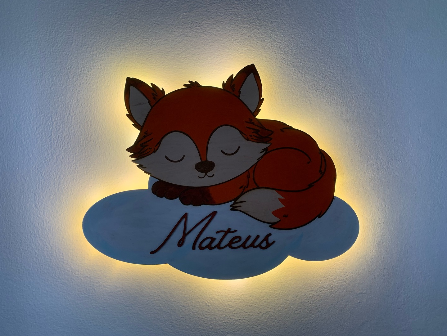 Quadro decorativo quarto criança com luz